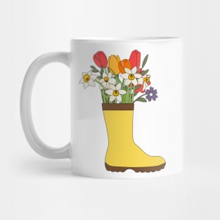 Flowers in rain boots Mug